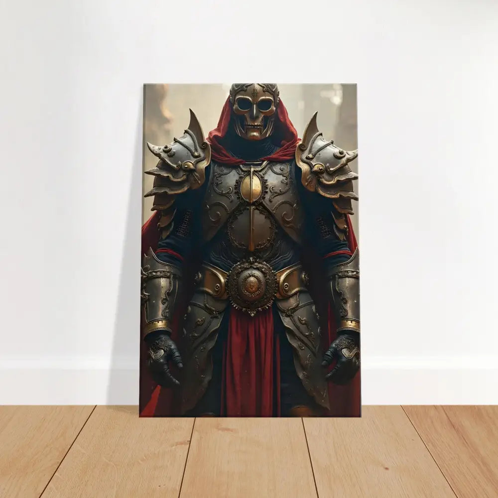 Framed fantasy knight artwork from Armoured Warrior Canvas Steel Oath PixiOnyx Wall Art