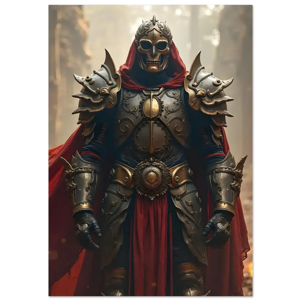 Ornate medieval knight armor displayed on Armoured Warrior Poster – Steel Oath Fine Art Print