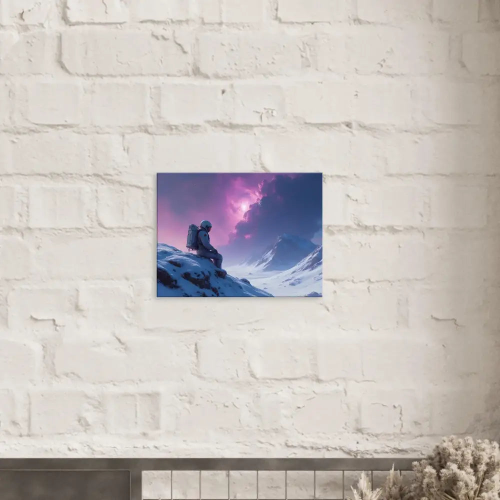 Mountain climber canvas art from Astronaut Canvas Void Solitude PixiOnyx Cosmic Wall Print