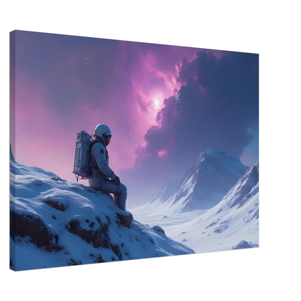 Astronaut canvas print titled Void Solitude on cosmic wall art by PixiOnyx