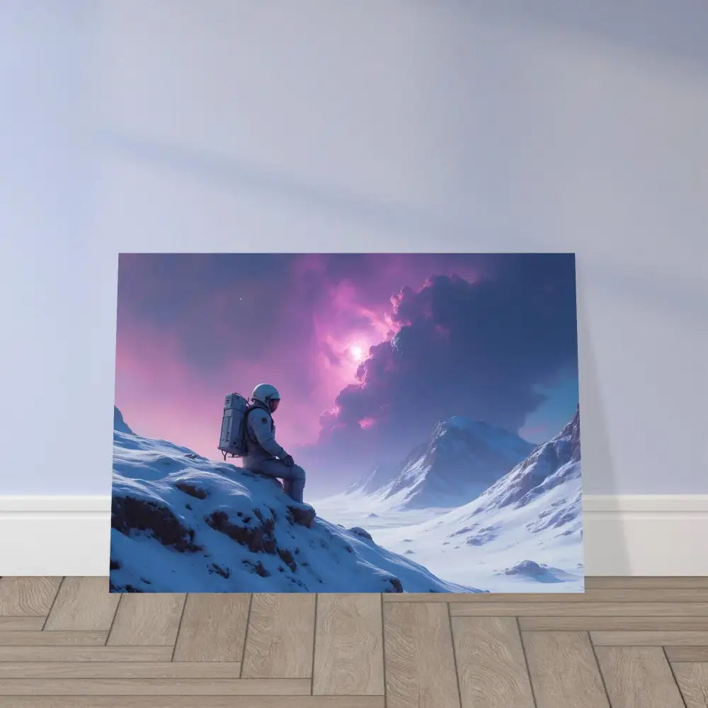 Framed Astronaut Landscape Print from PixiOnyx Fine Art Poster Void Solitude
