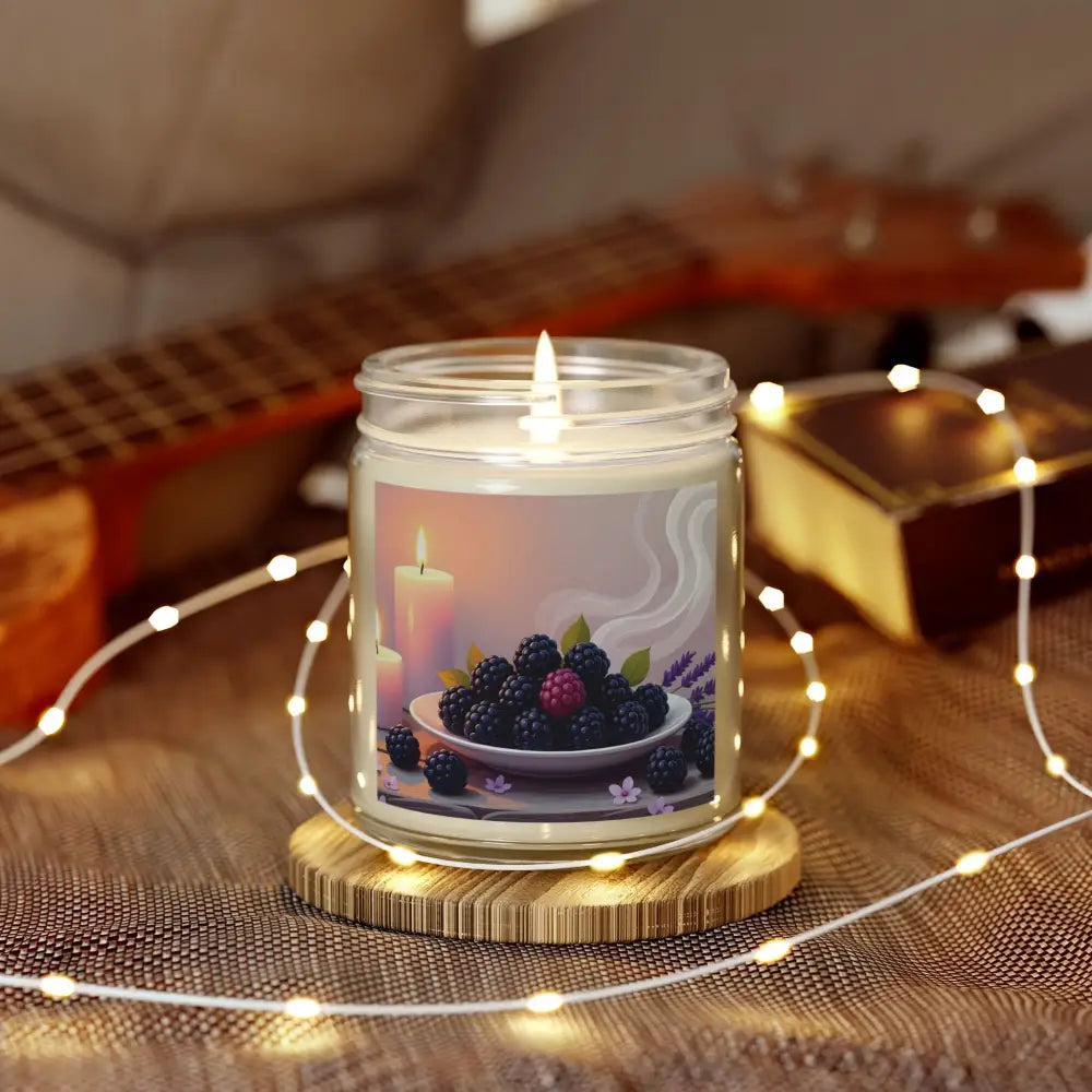 Berry-themed scented candle from Blackberry Vanilla Scented Candle PixiOnyx Aromatic Moodware