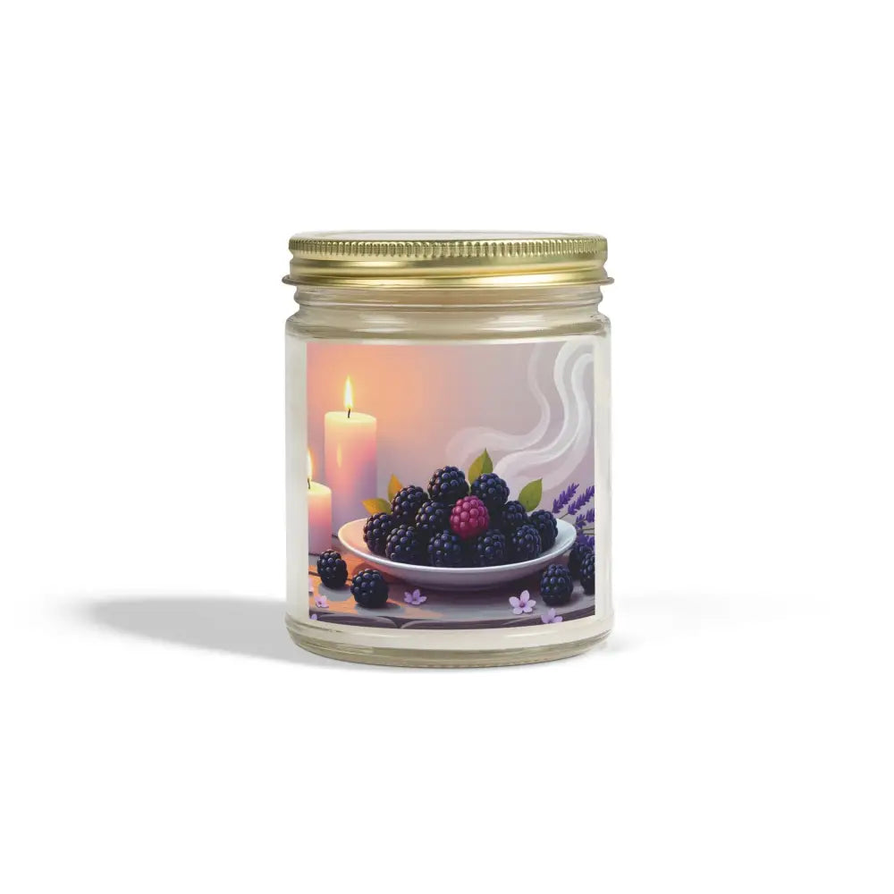Scented candle with berry label from Blackberry Vanilla Scented Candle PixiOnyx Aromatic Moodware