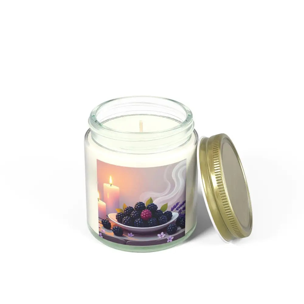 Blackberry Scented Candle with Lid from PixiOnyx Aromatic Moodware
