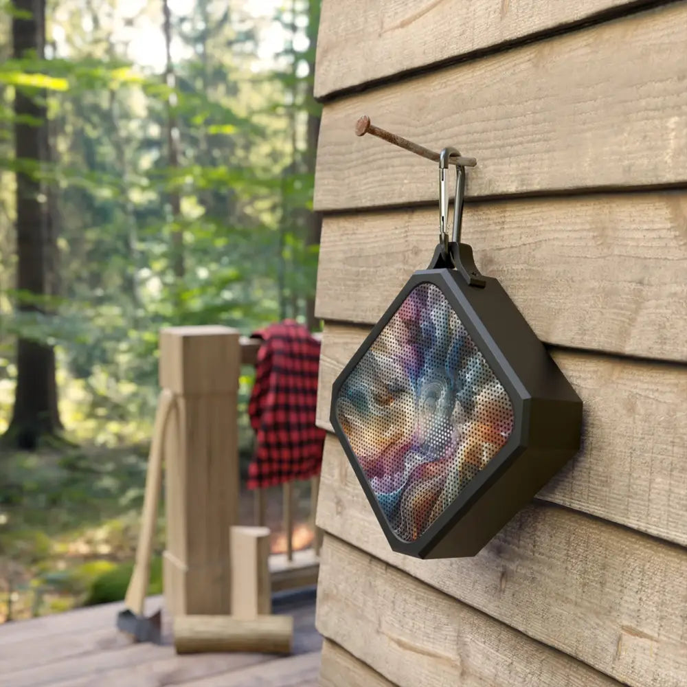 Diamond-shaped portable Bluetooth speaker from PixiOnyx Celestial Layer Flux outdoor audio collection