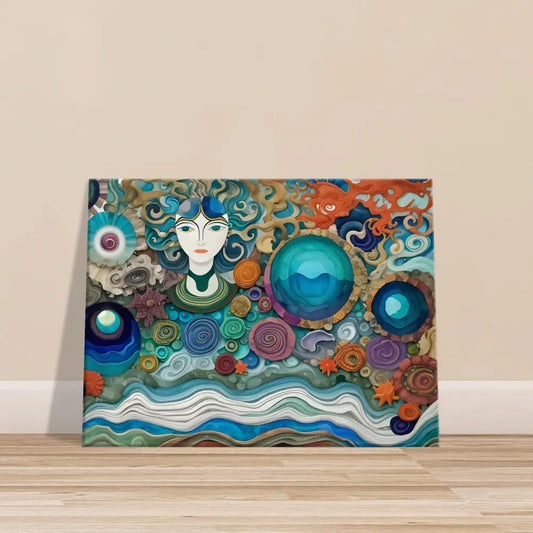 Colorful ocean-themed artwork on PixiOnyx Dreamscape Canvas for vibrant ocean decor