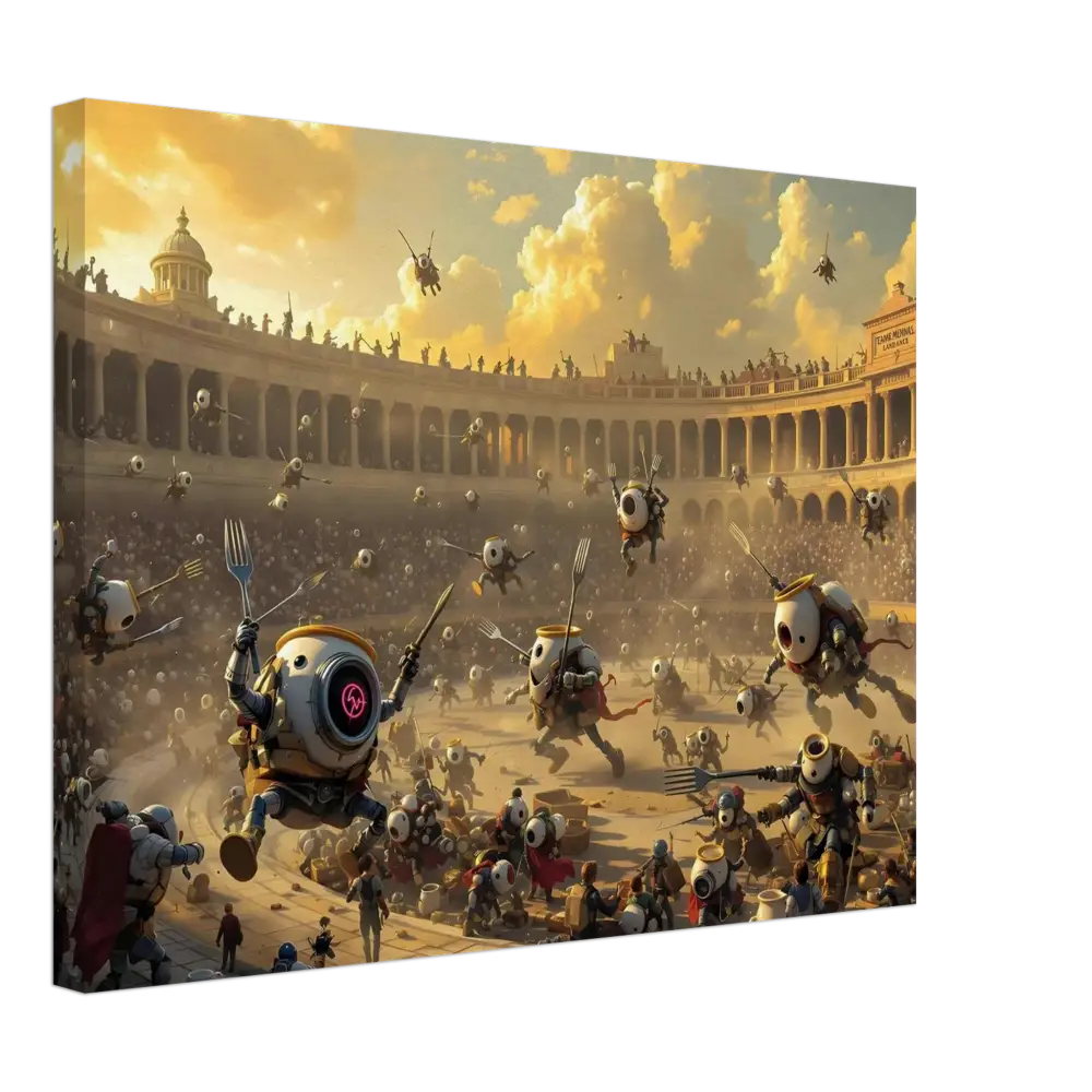 Robotic gladiatorial arena from Canvas Battle of the Breakfast Bots PixiOnyx Wrap
