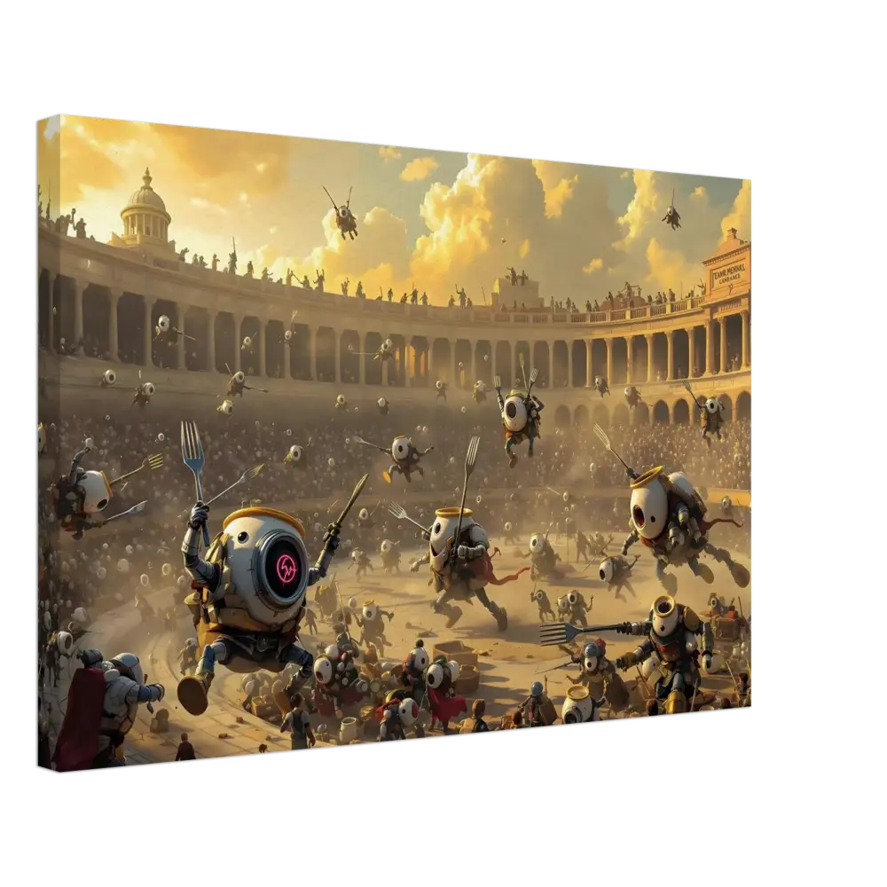 Robotic gladiatorial arena from Canvas Battle of the Breakfast Bots PixiOnyx Wrap