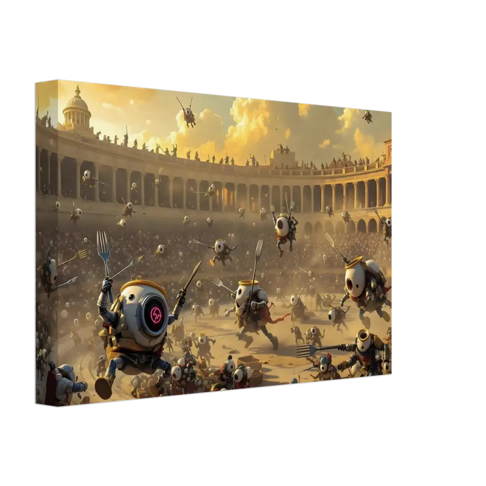 Robotic gladiatorial arena from Canvas Battle of the Breakfast Bots PixiOnyx Brunch Arena Wrap