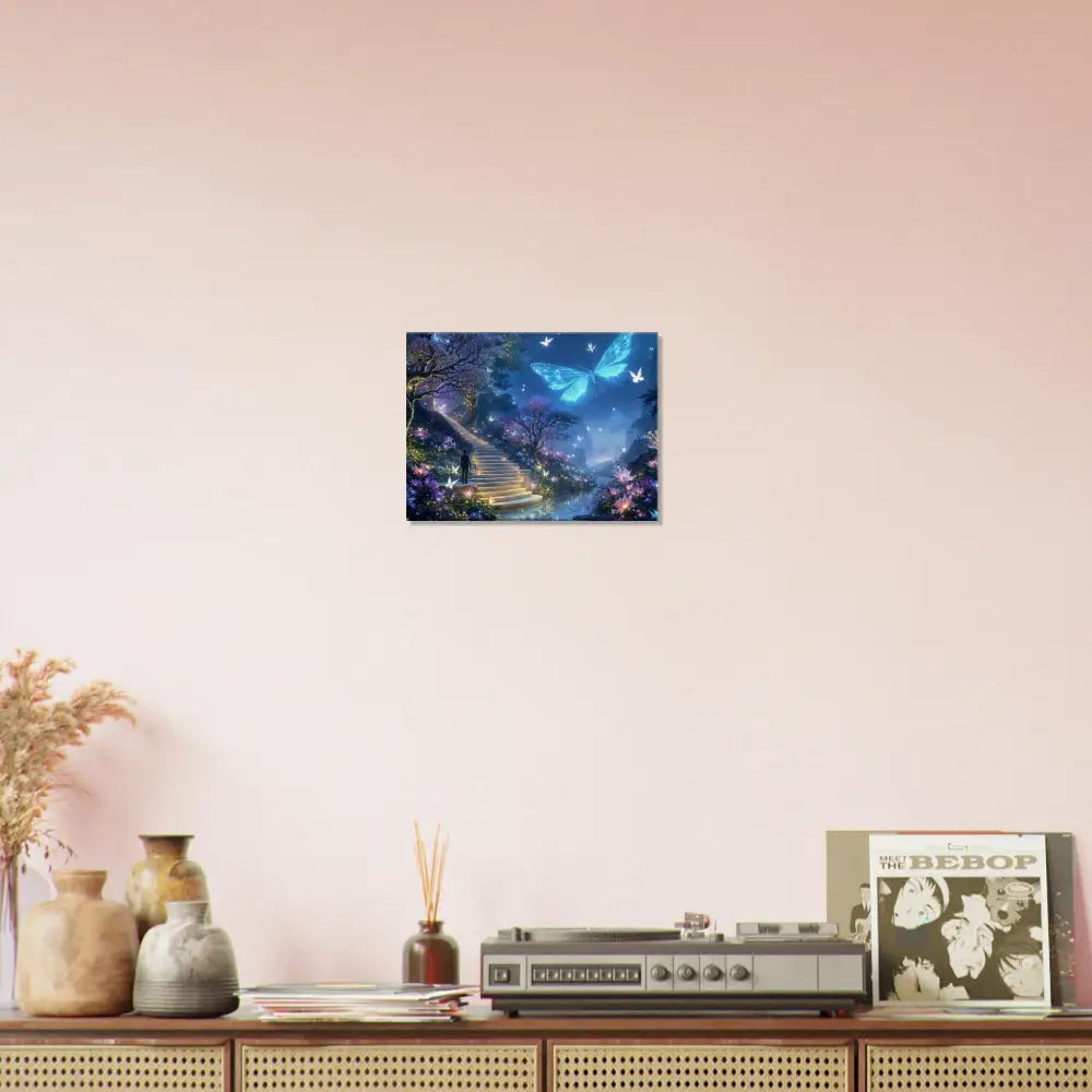 Fantasy butterfly staircase wall art on Canvas Biolumina The Valley Beyond PixiOnyx
