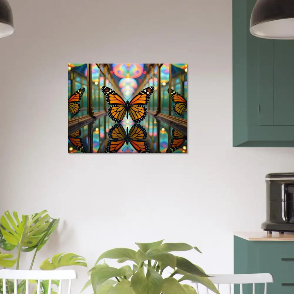 Butterfly-themed wall art on Canvas Butterfly Reflections PixiOnyx Kaleidoscopic Nature Wrap
