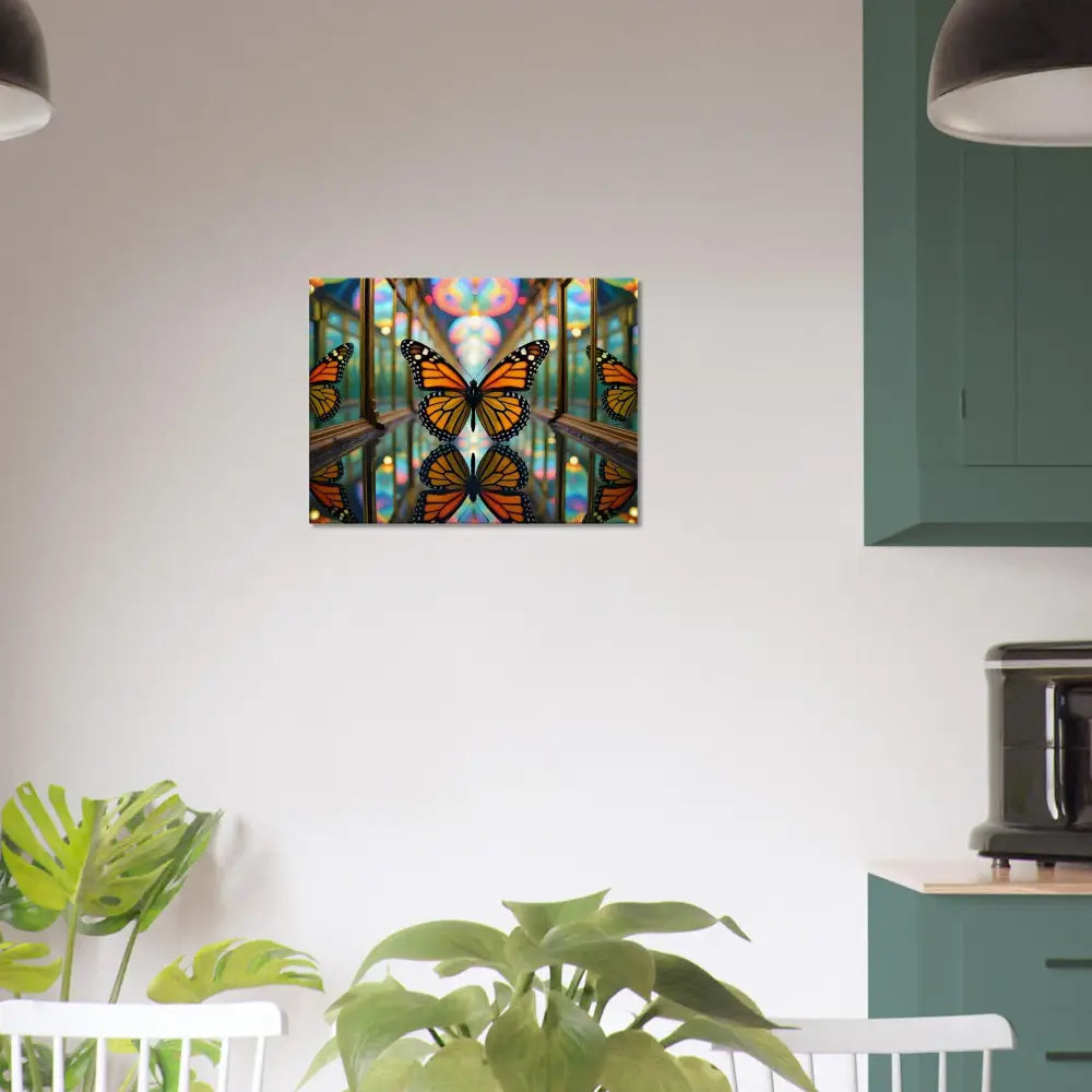 Butterfly-themed wall art Canvas Butterfly Reflections PixiOnyx Kaleidoscopic Nature Wrap
