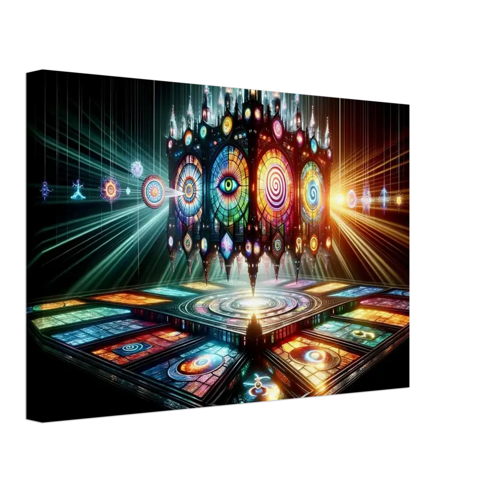 Ornate stained-glass mystical structure from Canvas – Cathedral of the Mind’s Eye on PixiOnyx