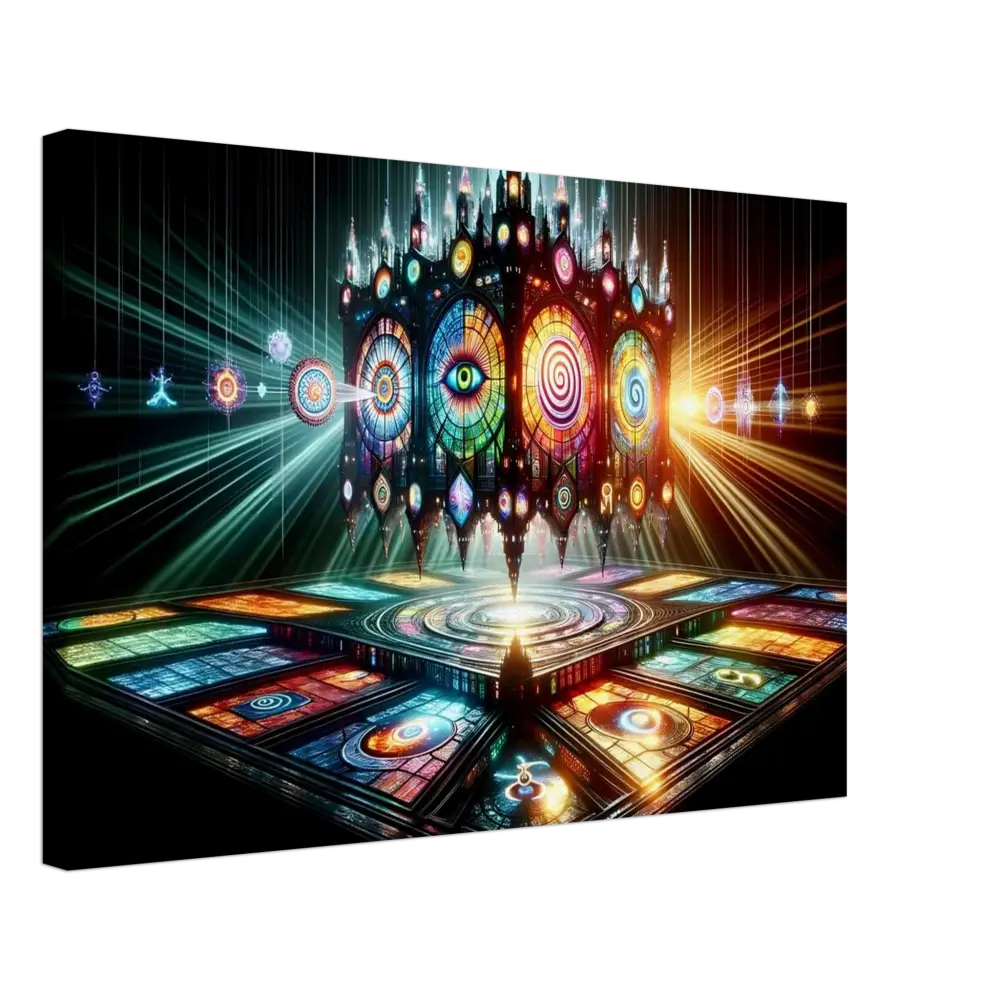 Ornate stained-glass cathedral structure from Canvas – Cathedral of the Mind’s Eye by PixiOnyx