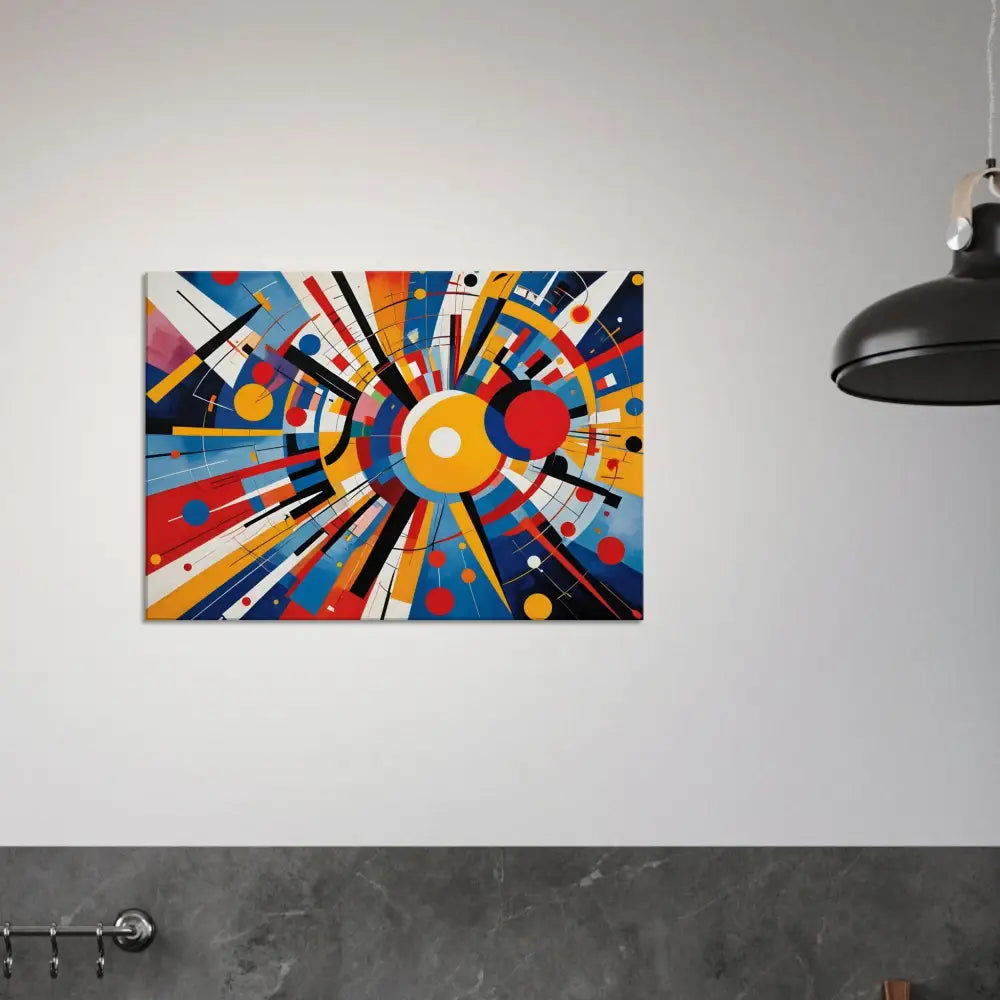 Abstract geometric painting on Canvas Celestial Motion by PixiOnyx Abstract Dreamscape