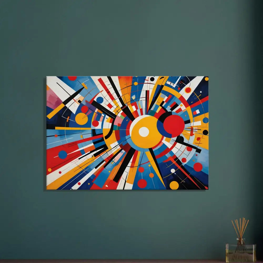 Abstract geometric painting on Canvas Celestial Motion by PixiOnyx Abstract Dreamscape