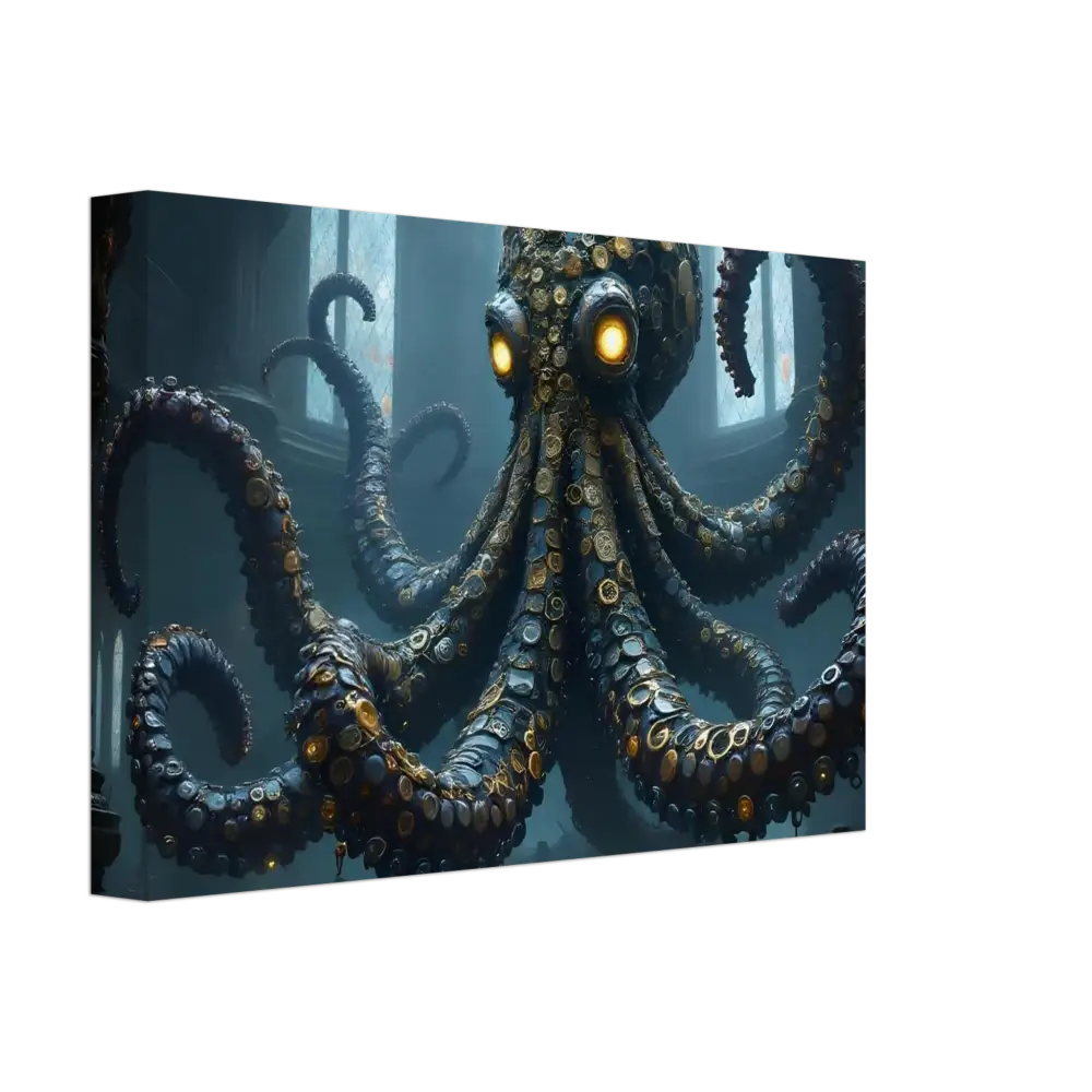 Steampunk-style Octopus Canvas Art from PixiOnyx Dreamcore Deep Sea Wrap collection