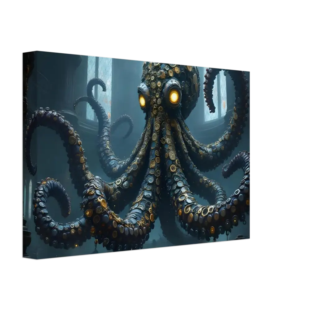 Steampunk-style Octopus Sculpture for Canvas – Clocktopus PixiOnyx Dreamcore Deep Sea Wrap