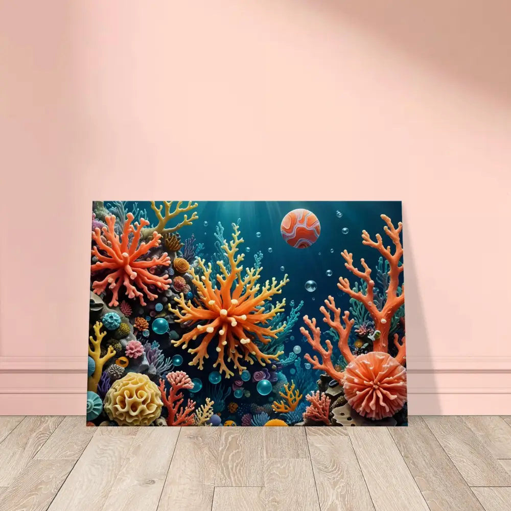 Coral reef artwork on Canvas Coral Reverie PixiOnyx Undersea Dreamscape product