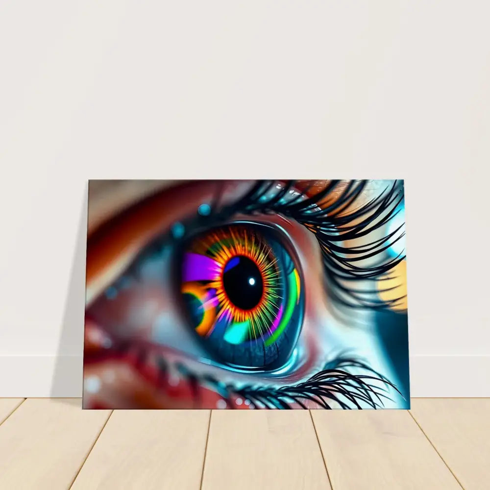 Colorful eye art print on Canvas Cosmic Iris Portal of Vision PixiOnyx Dreamscape