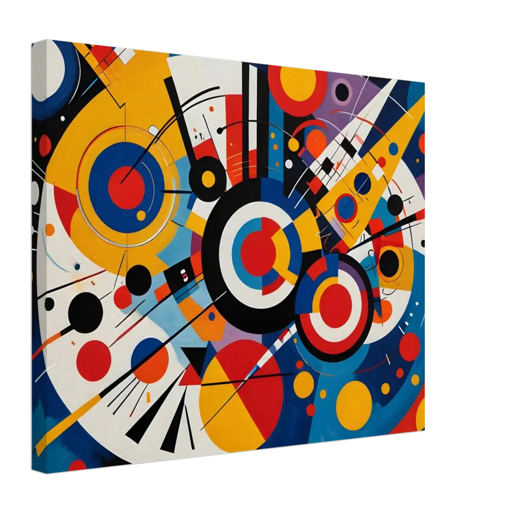 Abstract geometric canvas art displayed on Canvas – Dynamic Balance PixiOnyx Abstract Geometry