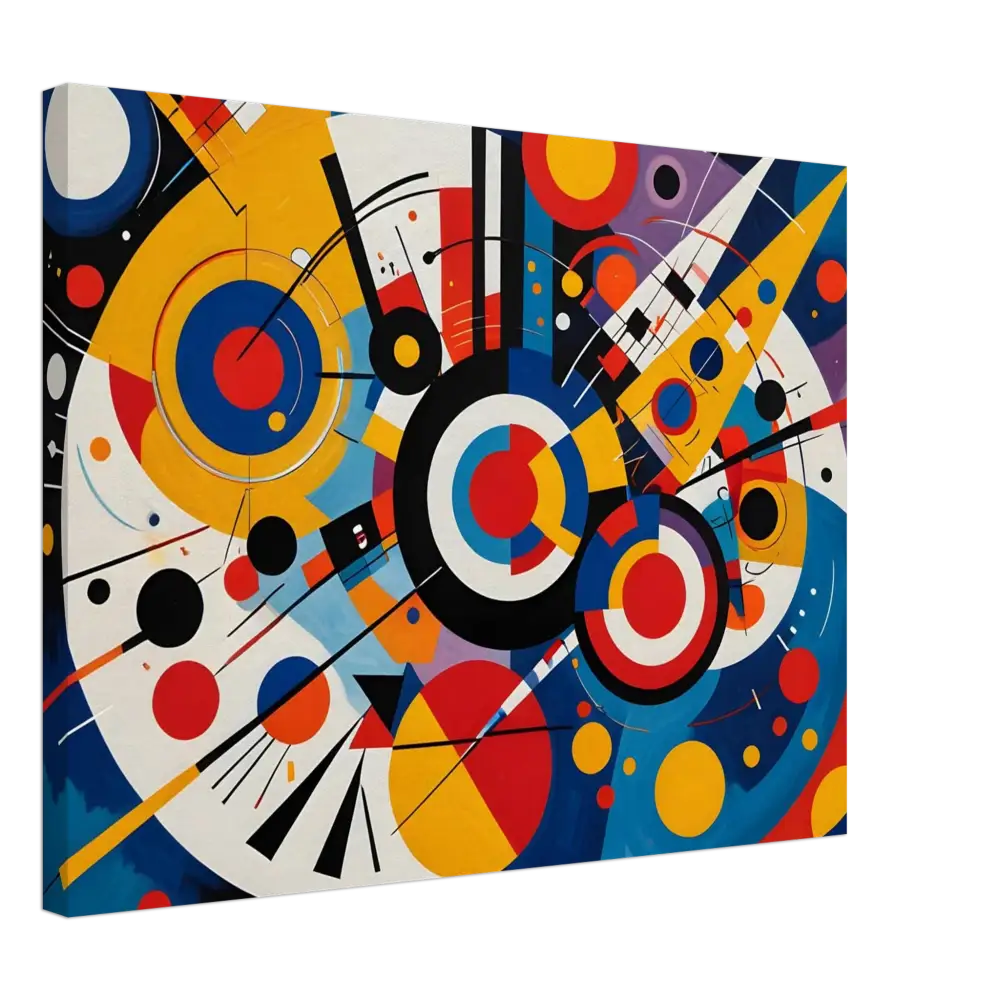 Abstract geometric painting on Canvas – Dynamic Balance from PixiOnyx Abstract Geometry
