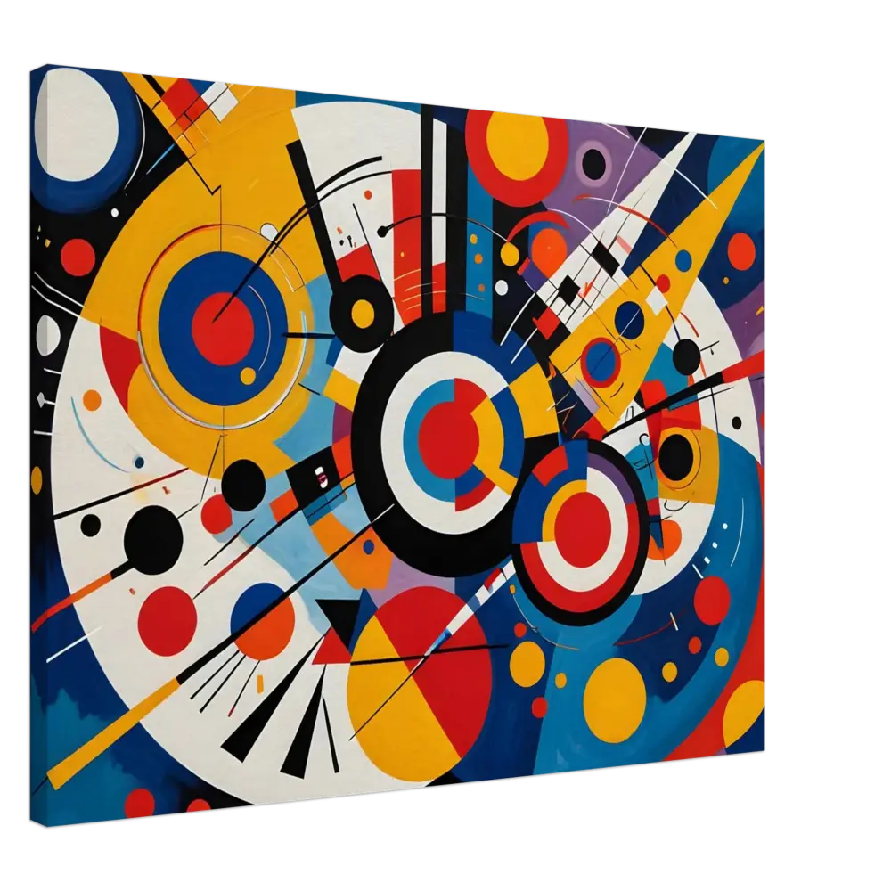 Abstract geometric painting on Canvas – Dynamic Balance | PixiOnyx Abstract Geometry
