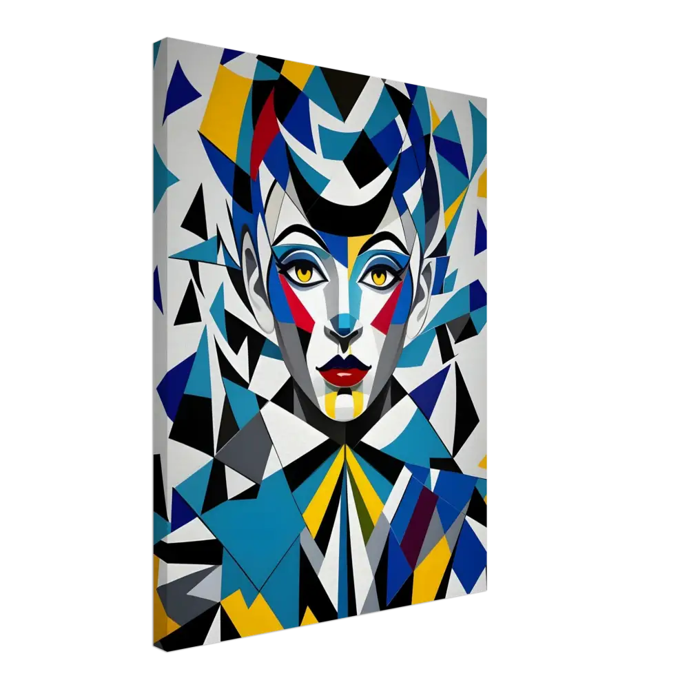 Abstract geometric portrait on PixiOnyx Dreamscape Canvas Product Image