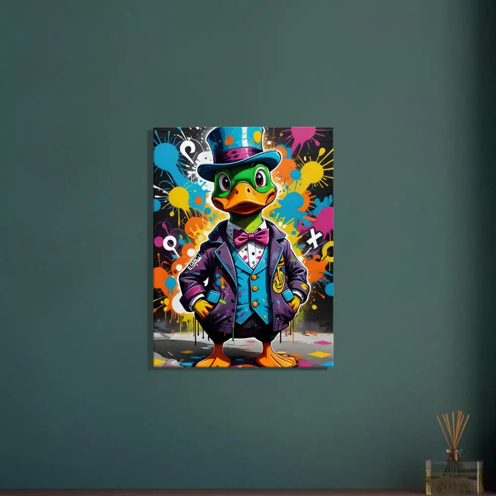 Duck in a suit and top hat from Canvas Gangster Duck Swagger by PixiOnyx Urban Dreamscape