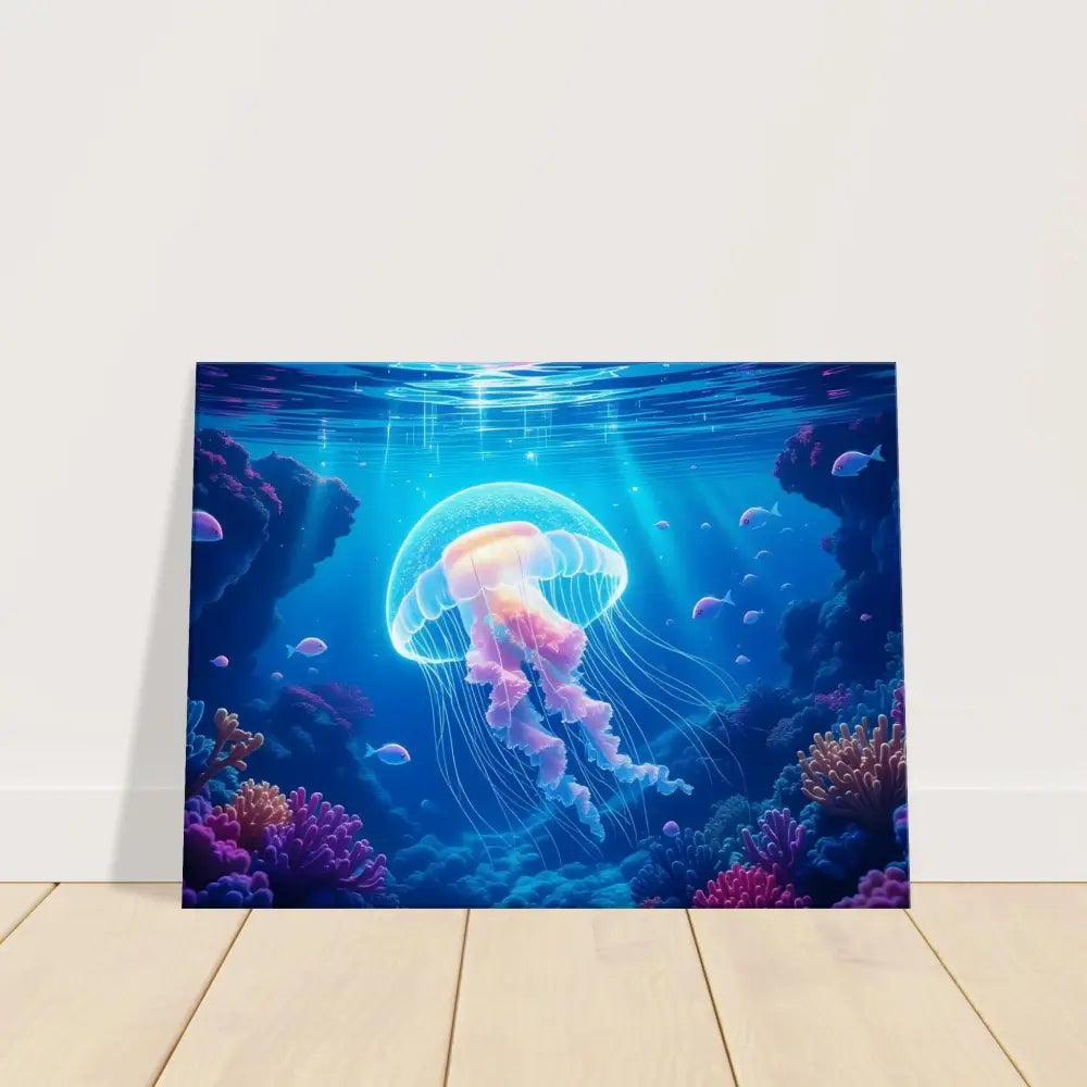 Underwater jellyfish canvas art from PixiOnyx Ocean Reverie Cosmos Drift collection