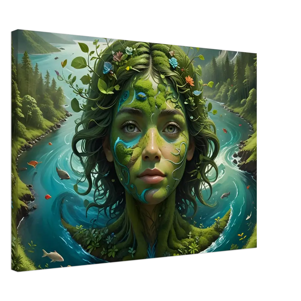 Nature goddess canvas art from PixiOnyx Green Goddess Dreamscape collection