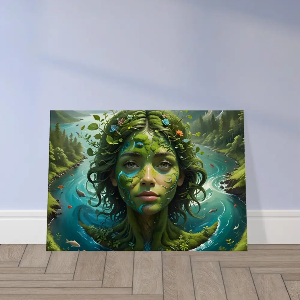 Nature-themed canvas print titled Green Goddess from PixiOnyx Nature Dreamscape collection