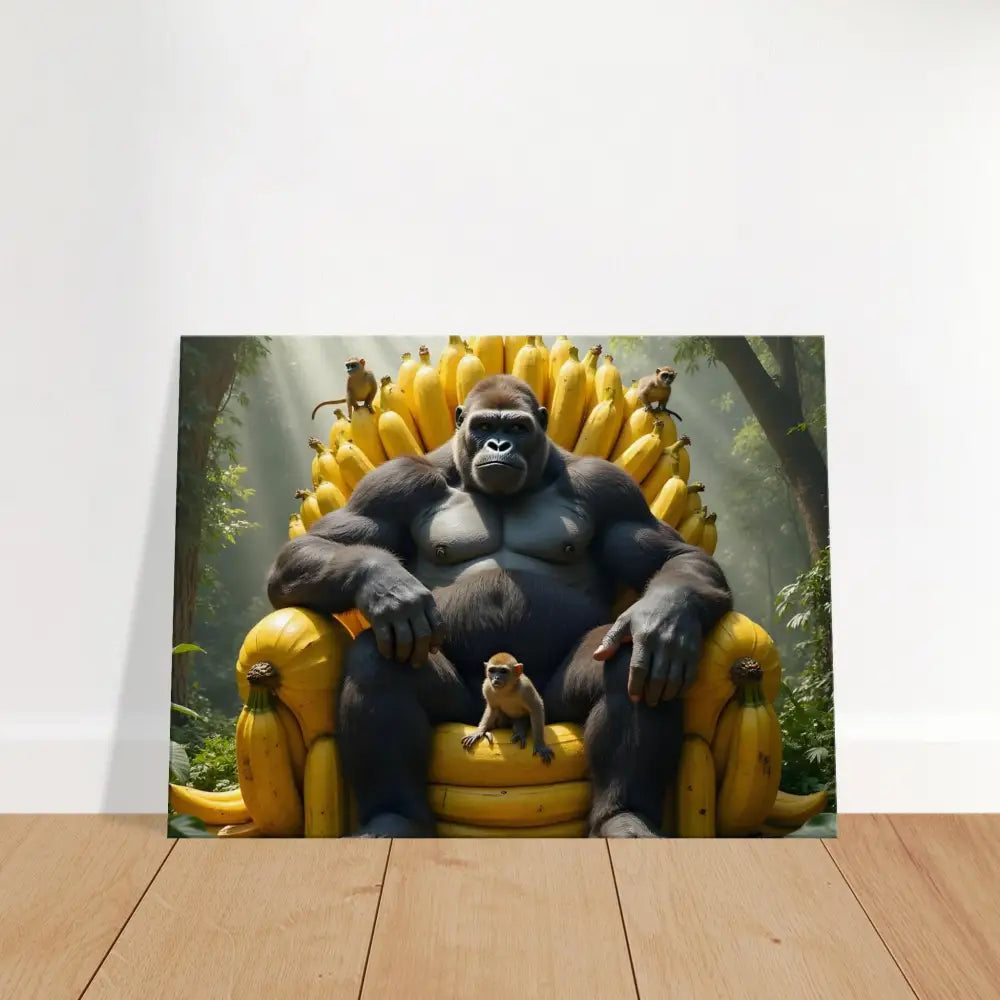Gorilla sitting on Banana Throne from Canvas King Kong’s Primate Royalty Product