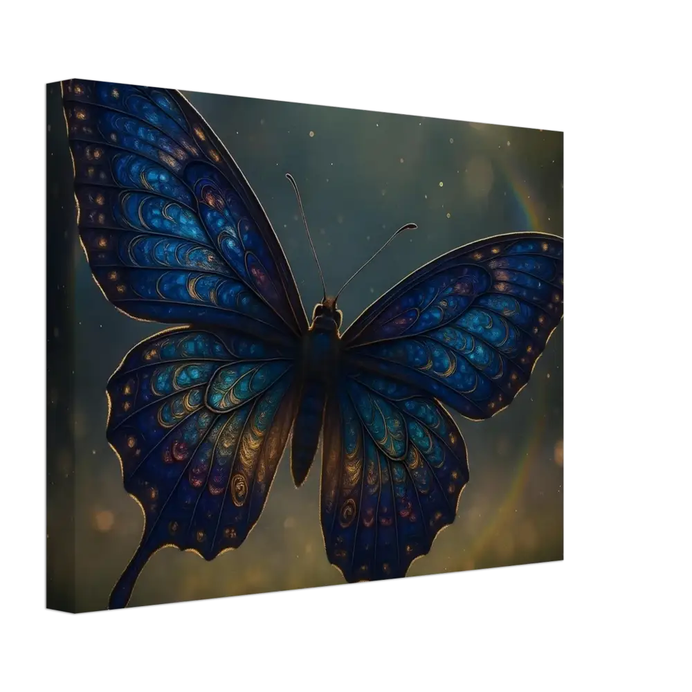 Blue butterfly canvas art from PixiOnyx Dreamform Display of Nature product