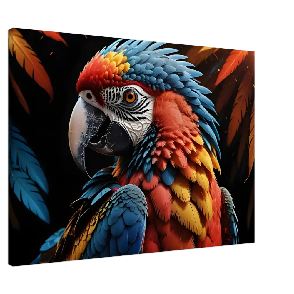 Colorful Macaw Parrot from Canvas – Macaw Ascendant by PixiOnyx Nature Majesty Display