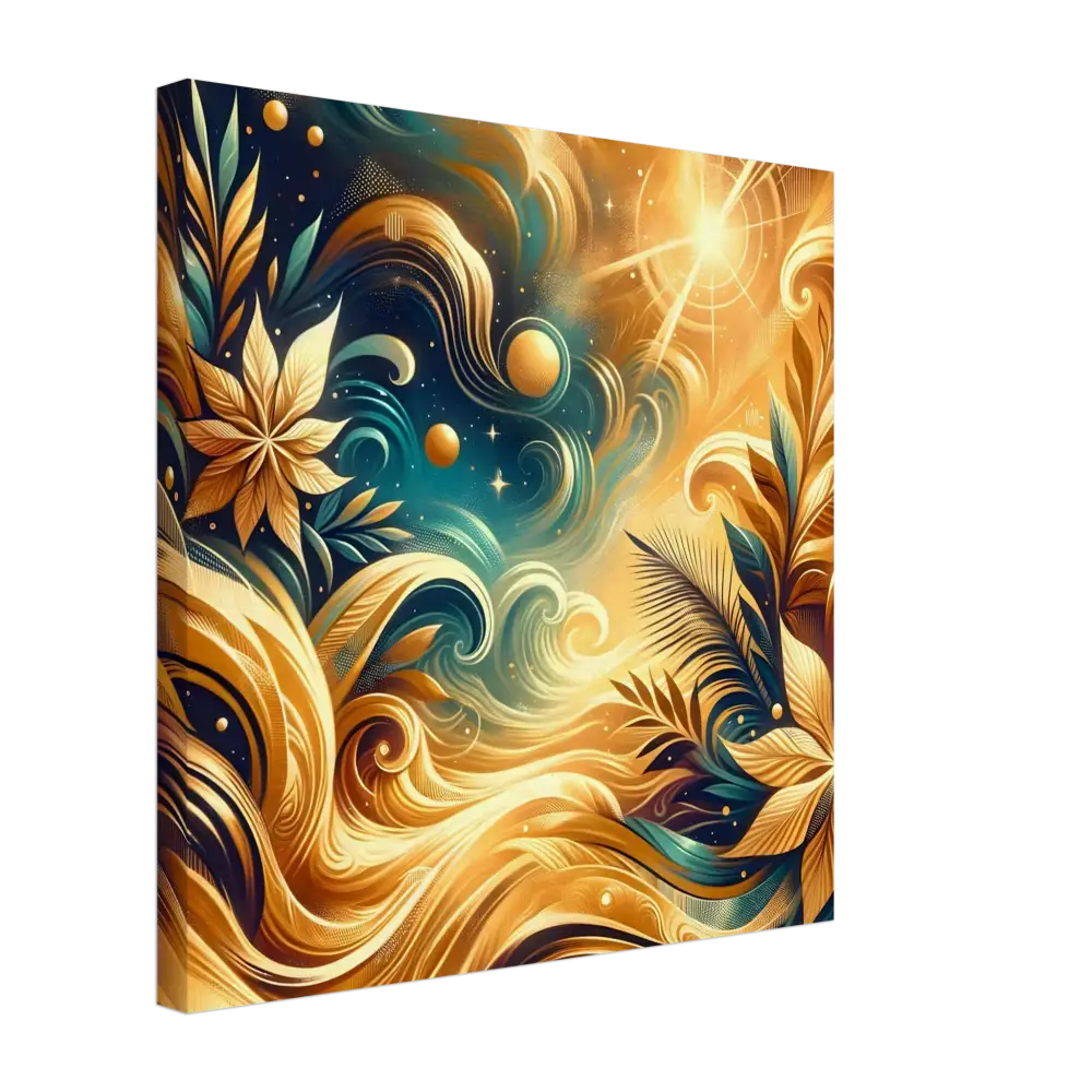 Abstract celestial floral canvas from PixiOnyx Cosmic Nature Series displaying vibrant nebula blooms