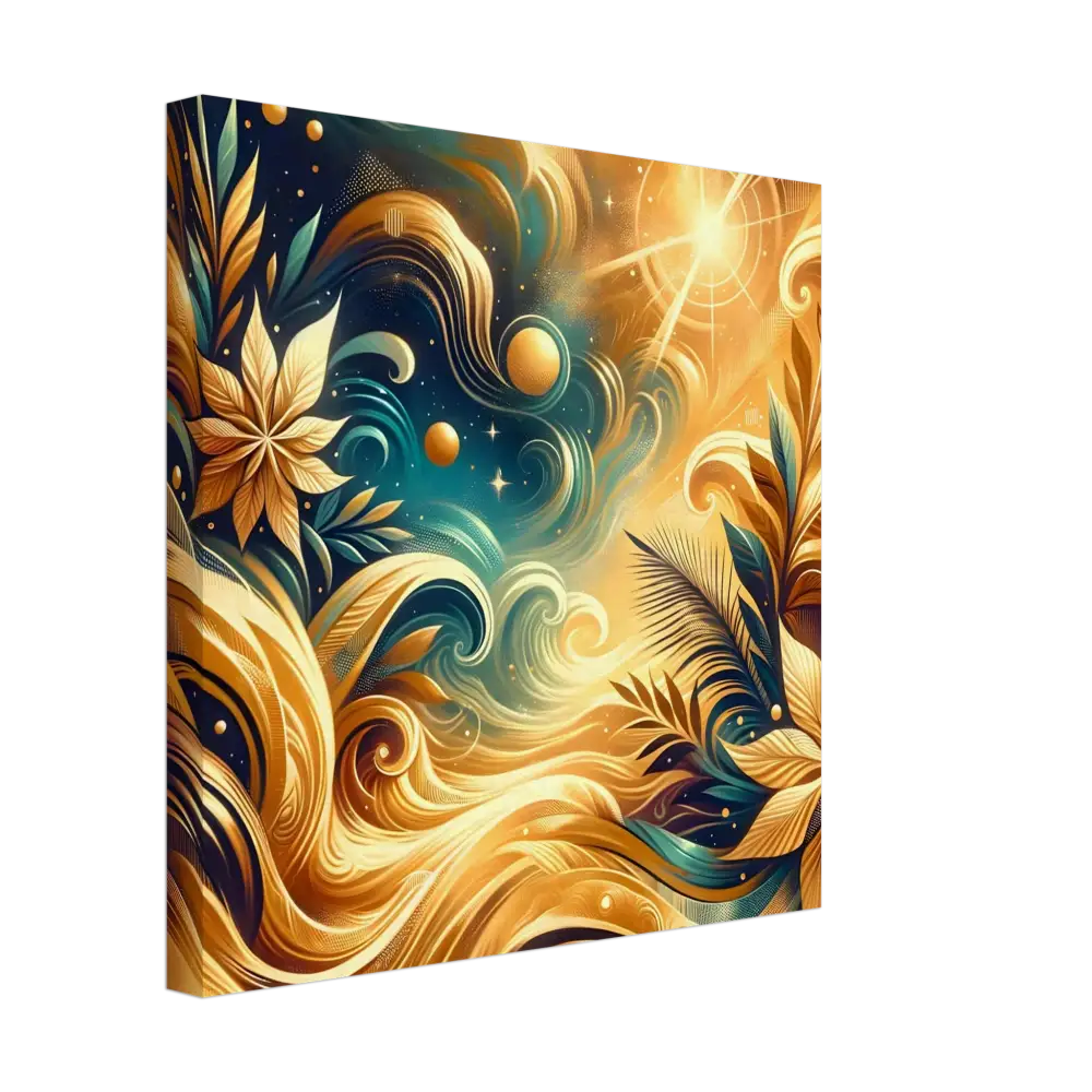 Abstract celestial floral artwork from Canvas Nebula Bloom Cascade PixiOnyx series