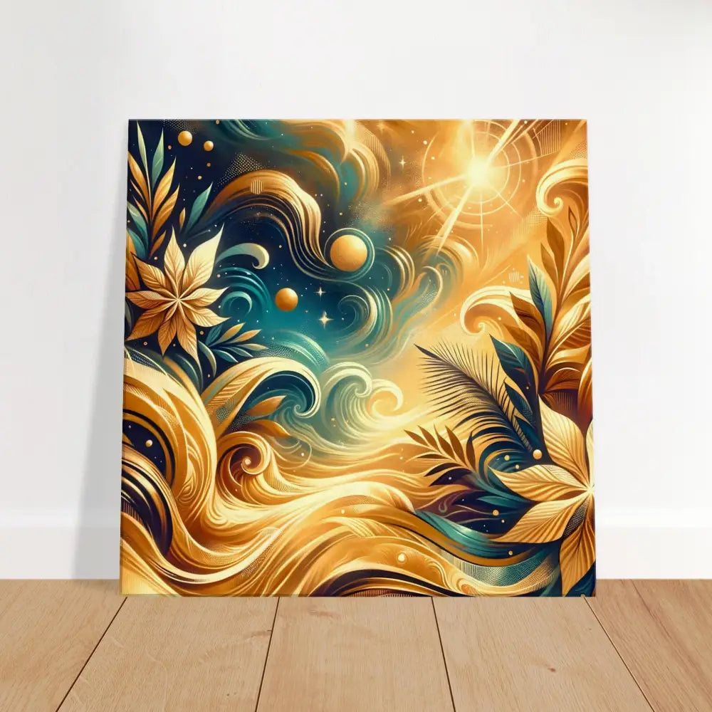 Abstract celestial art print from Canvas Nebula Bloom Cascade PixiOnyx Cosmic Nature Series