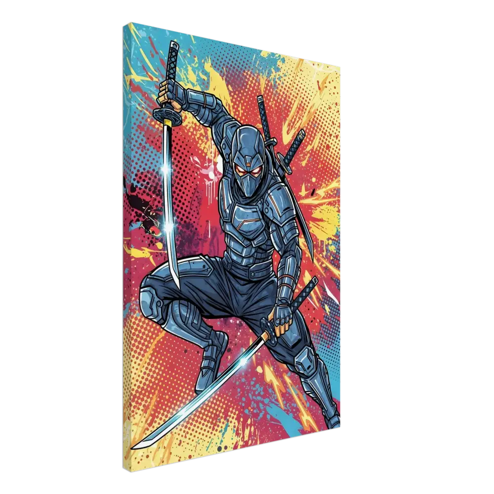 High-impact ninja print on Canvas – Ninja Slice from PixiOnyx Pop Samurai Series
