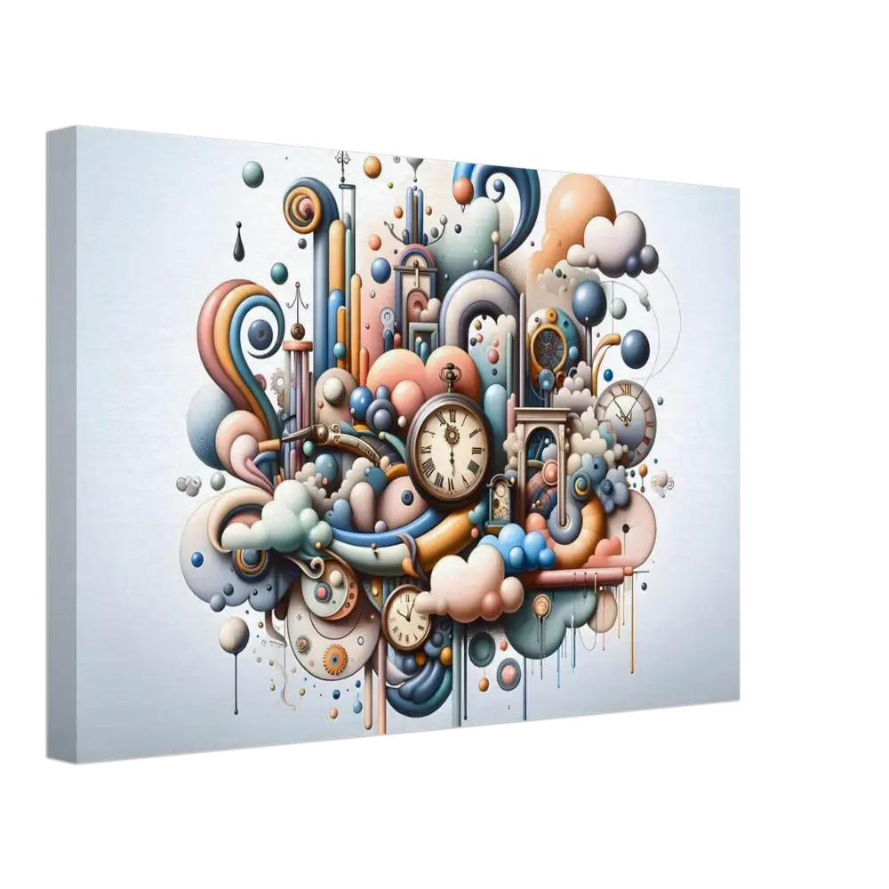 Colorful whimsical clockwork art from Canvas – Pastel Mechanica Dadaist Bloom PixiOnyx