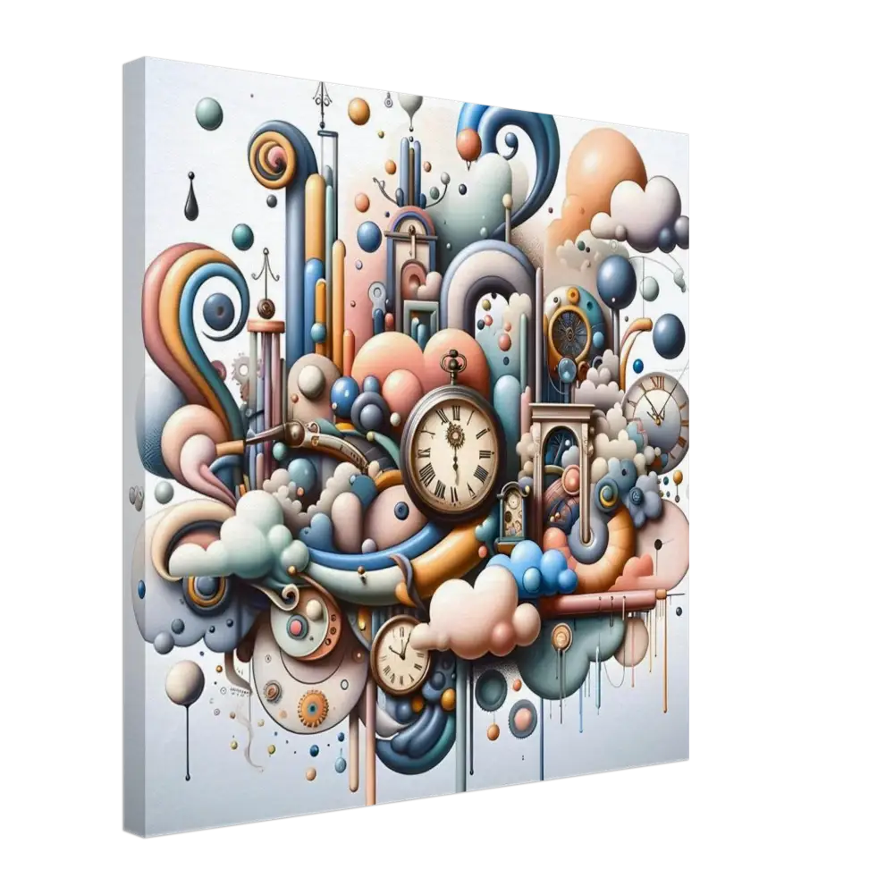 Whimsical clockwork fantasy art on Canvas Pastel Mechanica by PixiOnyx showcasing textured surreal dream