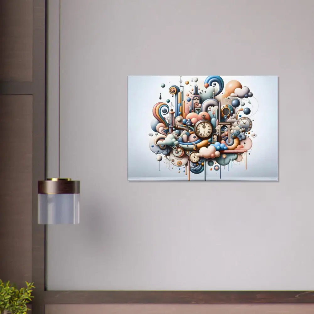 Colorful abstract clockwork art from Canvas Pastel Mechanica Dadaist Bloom PixiOnyx