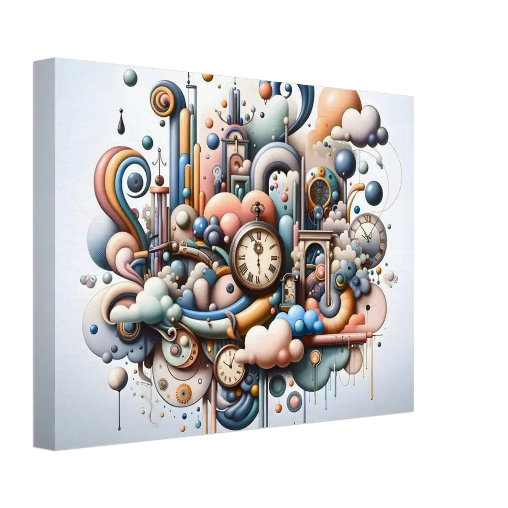 Whimsical clockwork fantasy art on Canvas Pastel Mechanica Dadaist Bloom PixiOnyx