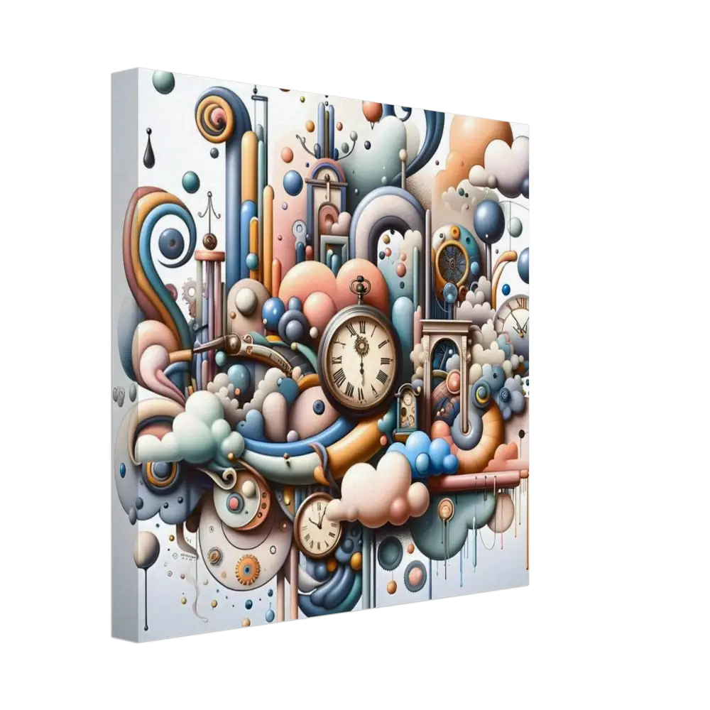 Whimsical colorful clockwork fantasy art on PixiOnyx Canvas Pastel Mechanica Surreal Dream