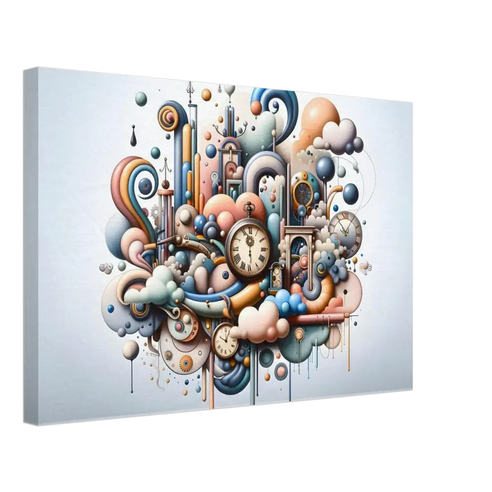 Whimsical clockwork dreamscape from Canvas Pastel Mechanica PixiOnyx Textured Surreal Dream