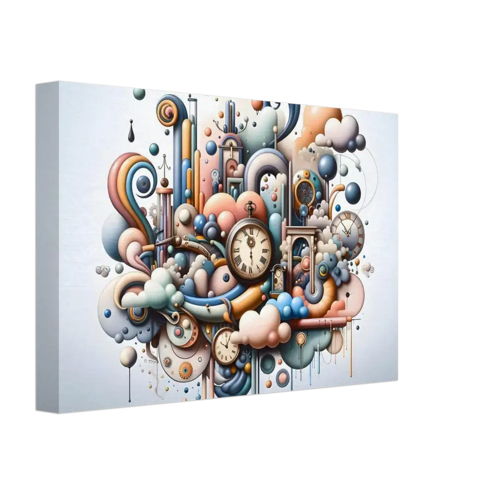 Whimsical clockwork fantasy art on Canvas Pastel Mechanica surreal dream artwork