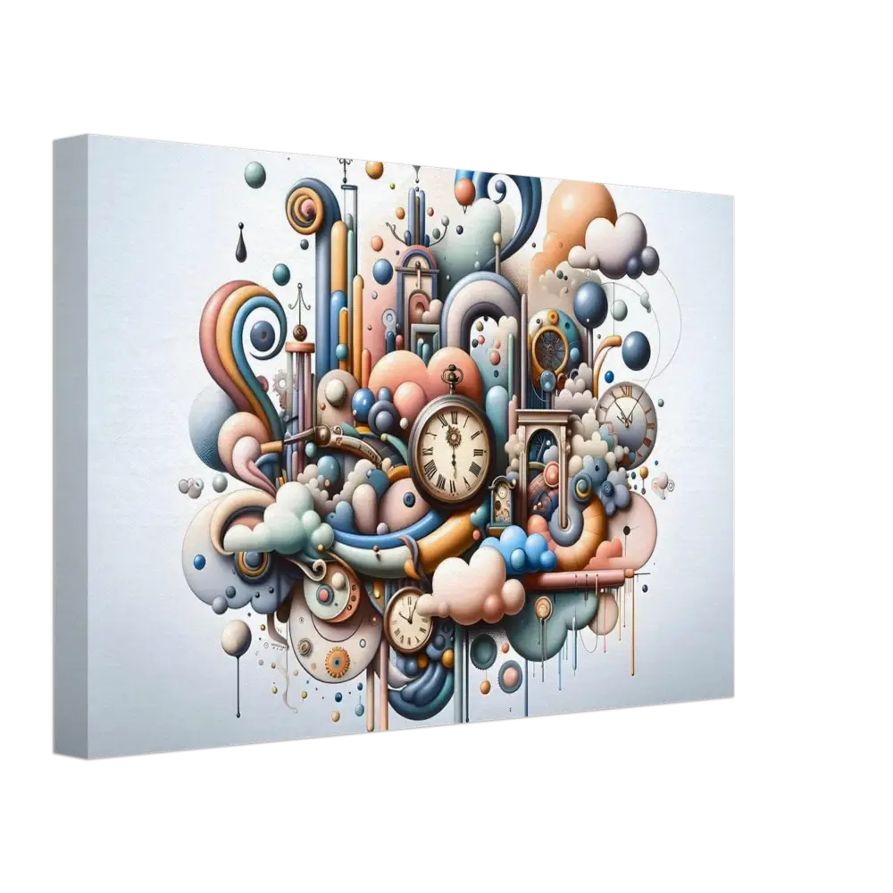Whimsical clockwork fantasy art on Canvas Pastel Mechanica Dadaist Bloom PixiOnyx