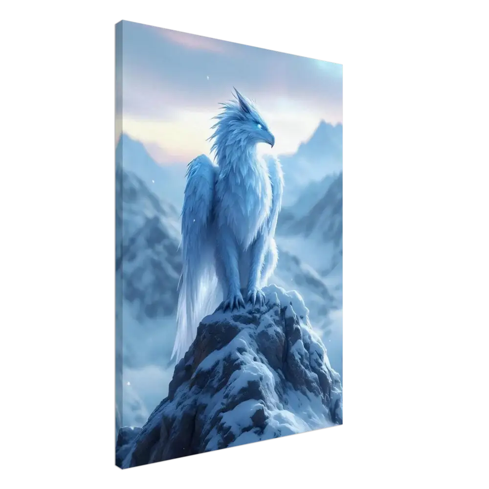 Fantasy art canvas print of Frostpeak Gryphon by PixiOnyx for stunning wall decor
