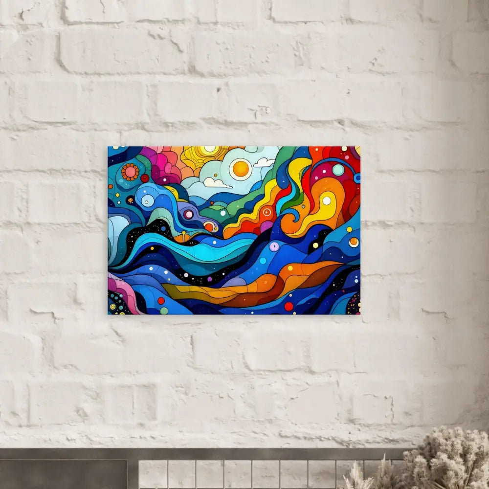 Colorful abstract artwork Canvas Print Layered Spectrum Psychedelic Wall Art