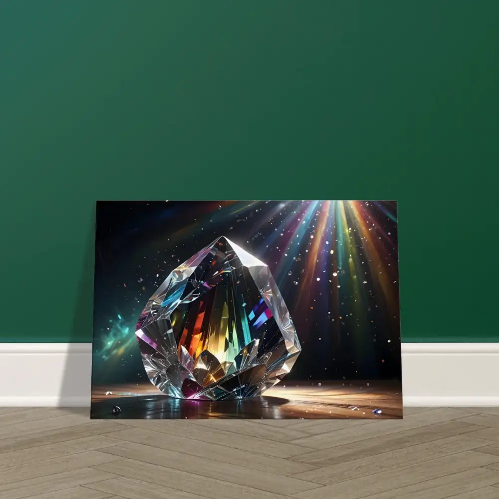 Prismatic crystal artwork from Canvas Prismatic Splendor by PixiOnyx Rainbow Reverie